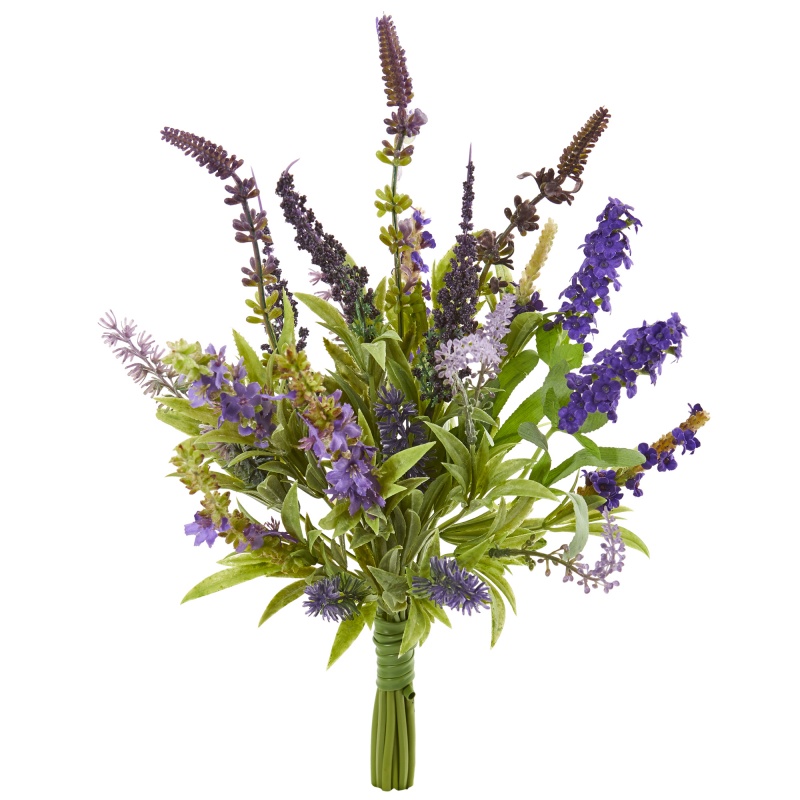 Purple Artificial Lavender Bouquet Set of 3