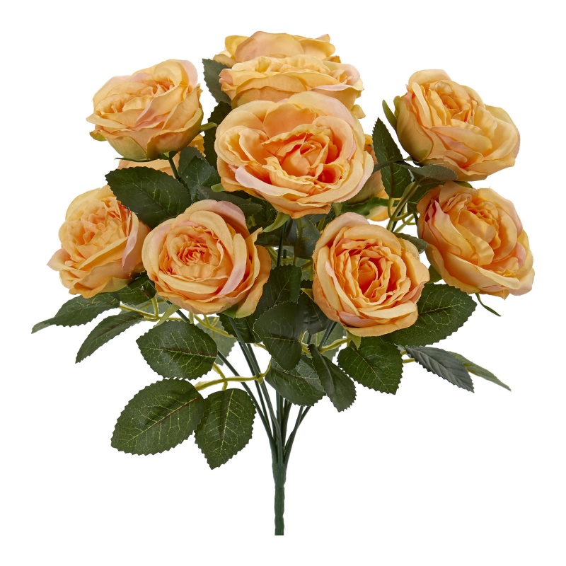 14” Rose Bush Artificial Flower (Set Of 6)