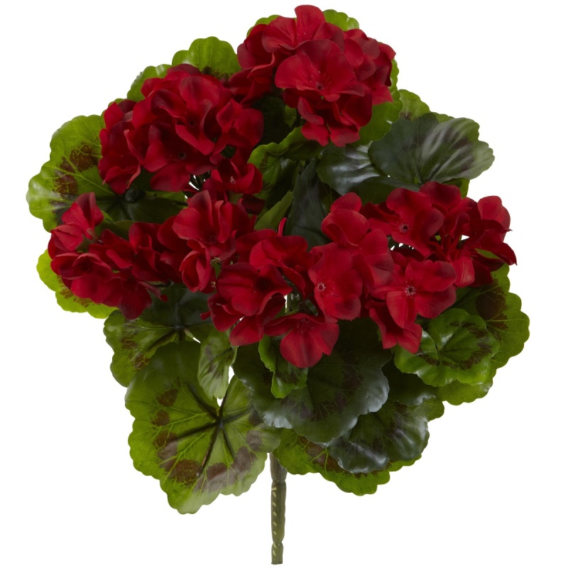 Geranium Artificial Bush Set of 4