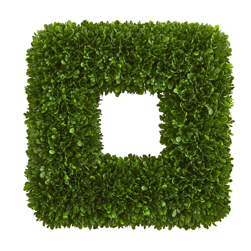 17” Tea Leaf Square Wreath Uv Resistant (Indoor / Outdoor)