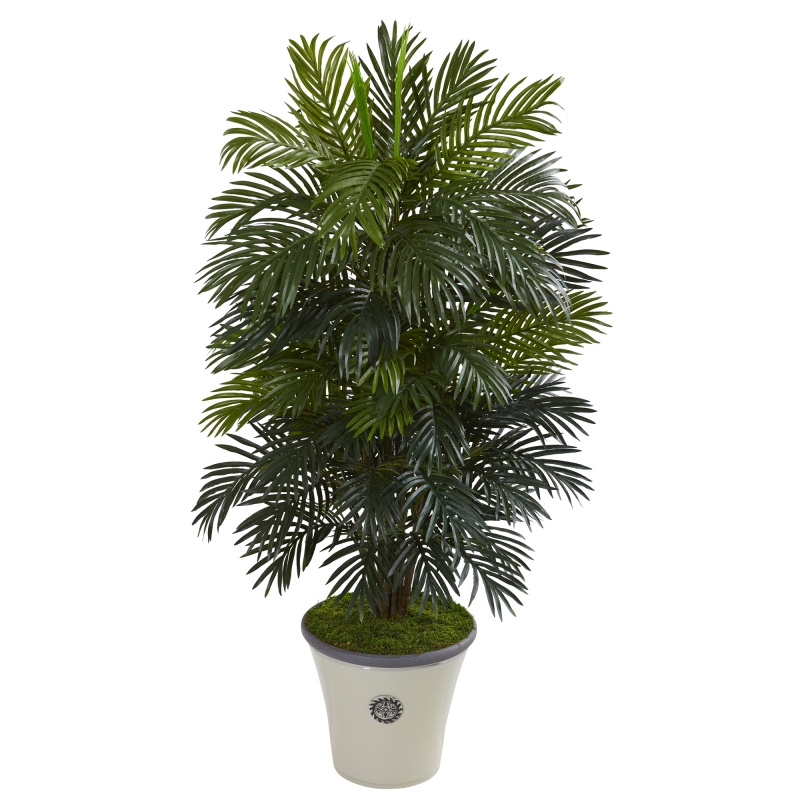 55” Areca Palm Artificial Plant In Decorative Planter