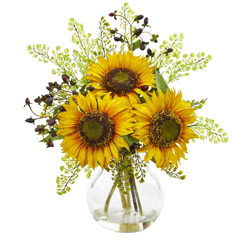Sunflower Artificial Arrangement In Vase