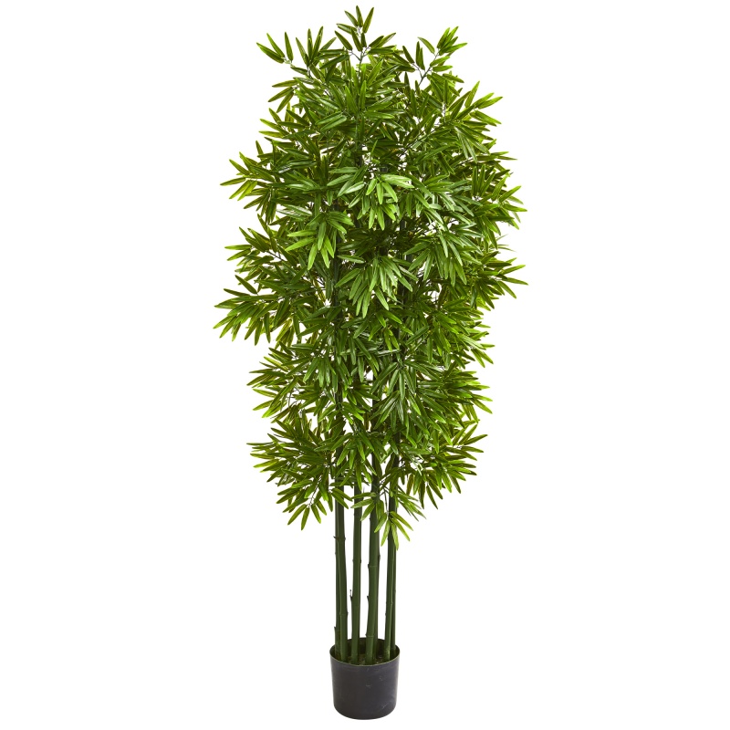 64” Bamboo Artificial Tree With Green Trunks