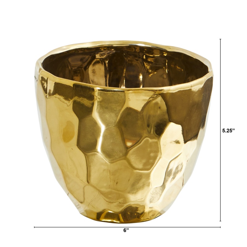 6” Designer Gold Vase