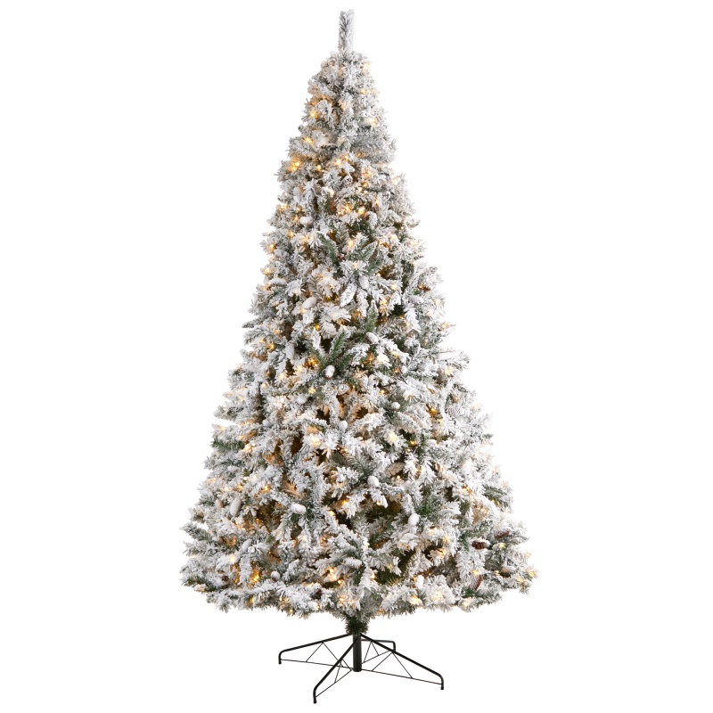 10' Flocked White River Mountain Pine Christmas Tree