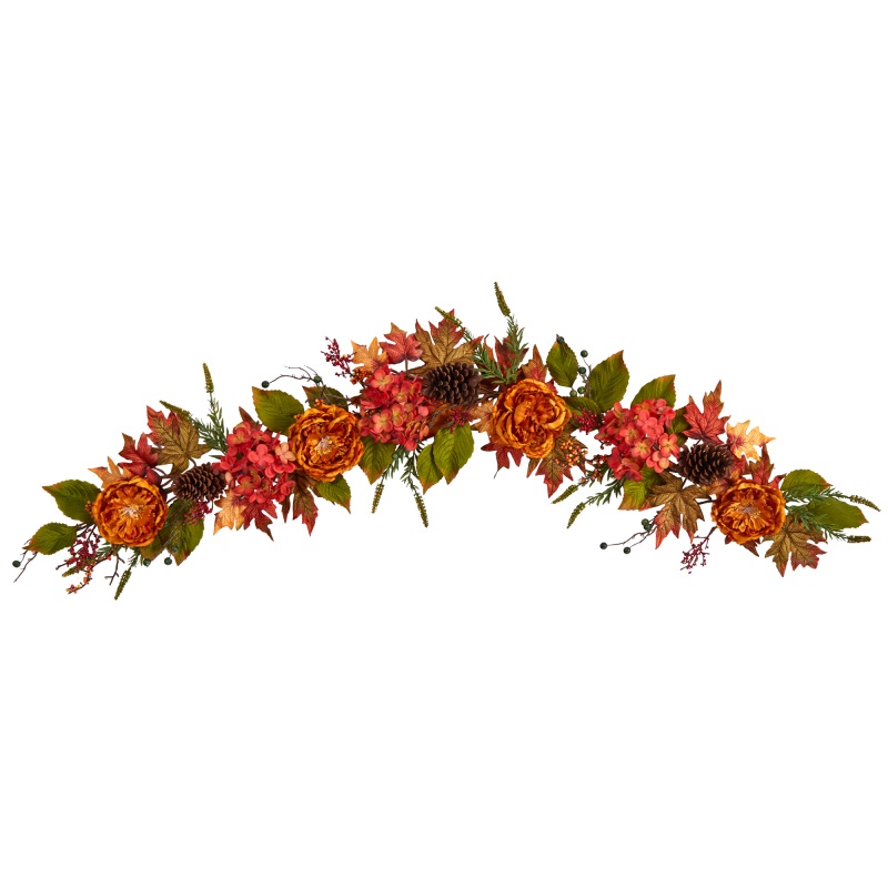 6’ Fall Ranunculus, Hydrangea and Berries Artificial Garland