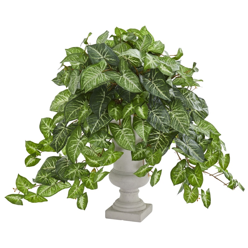 Nephtytis Artificial Plant In Gray Urn