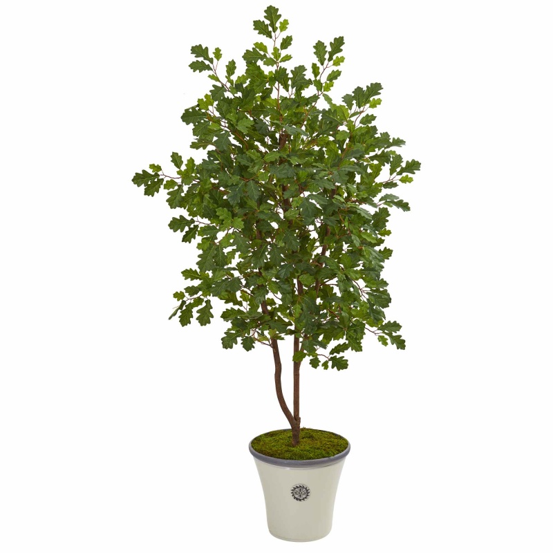 53” Oak Artificial Tree In Decorative Planter
