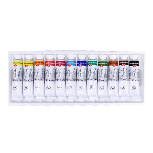 12 Watercolor Paint Full Pan Extra Fine Artist Travel Set St