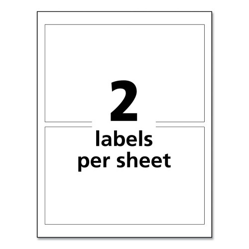 Avery Ultraduty Ghs Chemical Waterproof And Uv Resistant Labels, 4.75 X 7.75, White, 2/Sheet, 50 Sheets/Pack