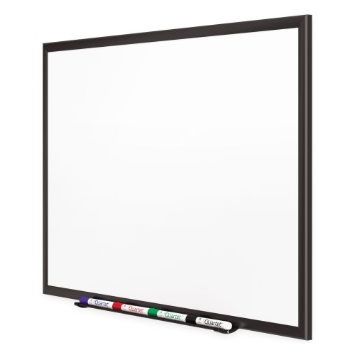 Quartet Classic Series Porcelain Magnetic Dry Erase Board, 60 X 36, White Surface, Black Aluminum Frame