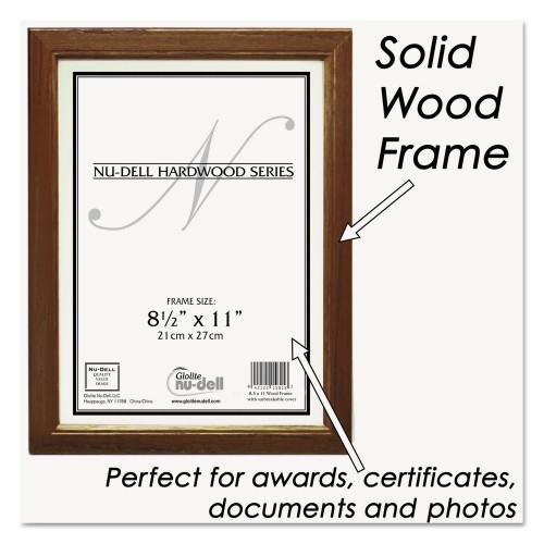 Nudell Solid Oak Hardwood Frame, 8.5 X 11, Walnut Finish