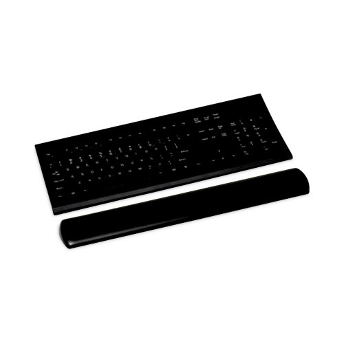 3M Gel Wrist Rest For Keyboard, Leatherette Cover, Antimicrobial, Black