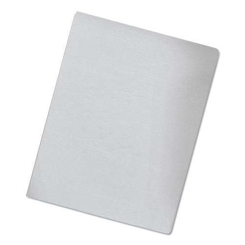 Fellowes Classic Grain Texture Binding System Covers, 11-1/4 X 8-3/4, White, 200/Pack