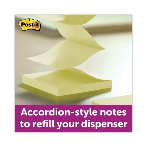 Post-It Recycled Pop-Up Notes, 3 X 3, Canary Yellow, 100-Sheet, 12/Pack