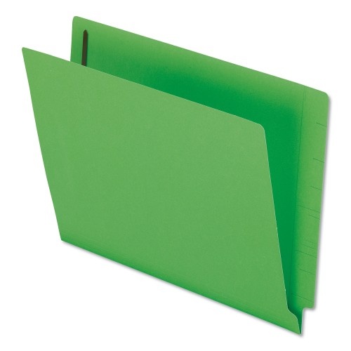 Pendaflex Colored Reinforced End Tab Fasteners Folders, Straight Tab, Letter Size, Green, 50/Box
