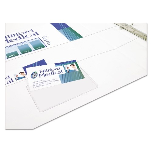 Avery Self-Adhesive Top-Load Business Card Holders, Top Load, 3.5 X 2, Clear, 10/Pack