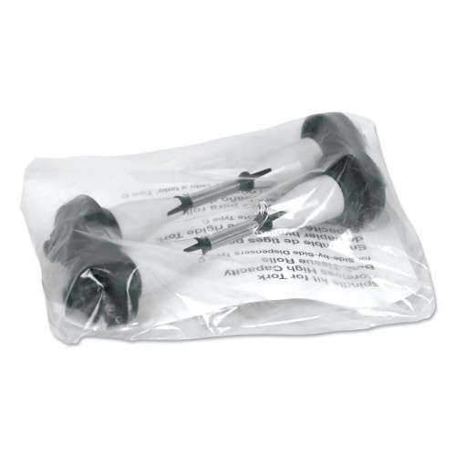 Tork Coreless High Capacity Spindle Kit, Plastic, 3.66" Roll Size, Type C, Gray, 2 Per Kit