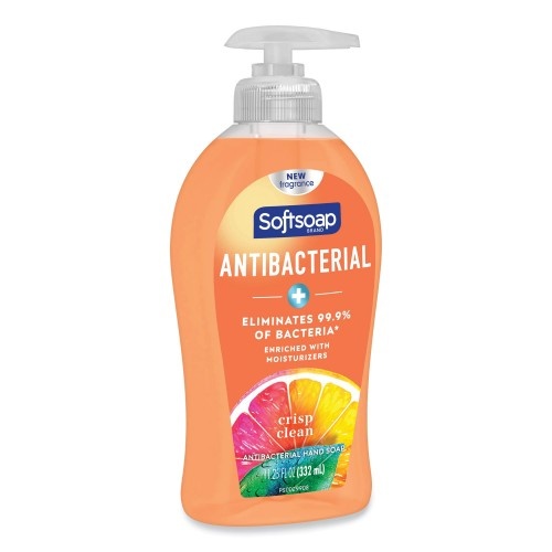 Softsoap Antibacterial Hand Soap, Crisp Clean, 11.25 Oz Pump Bottle, 6/Carton