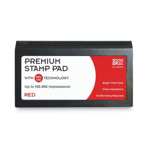 Cosco Microgel Stamp Pad For 2000 Plus, 3 1/8 X 6 1/6, Red