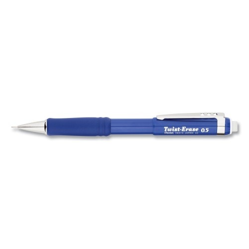 Pentel Twist-Erase Iii Mechanical Pencil, 0.5 Mm, Hb (#2.5), Black Lead, Blue Barrel