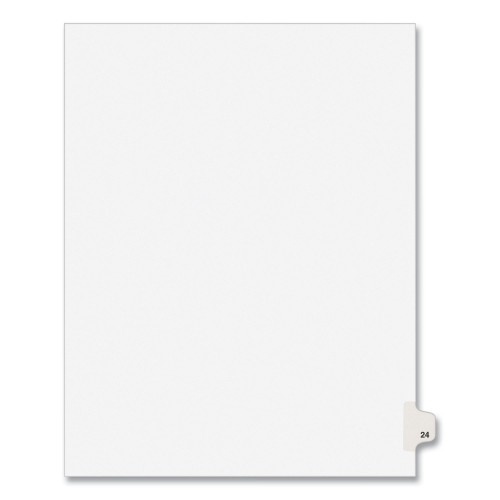 Preprinted Legal Exhibit Side Tab Index Dividers, Avery Style, 10-Tab, 24, 11 X 8.5, White, 25/Pack,
