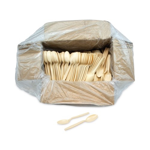 Pactiv Earthchoice Psm Cutlery, Heavyweight, Spoon, 5.88", Tan, 1,000/Carton
