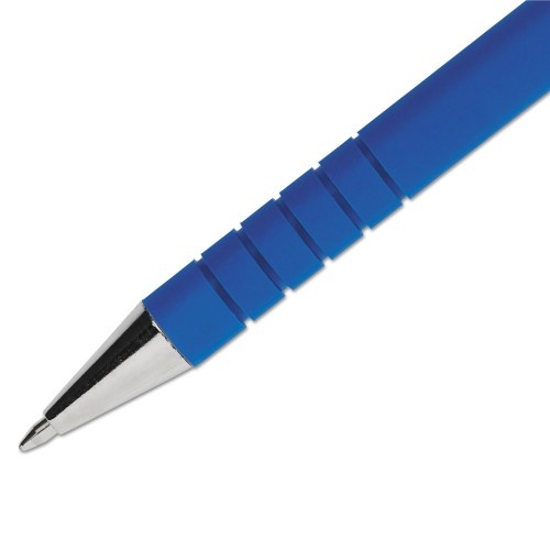 Paper Mate Flexgrip Ultra Ballpoint Pen, Stick, Fine 0.8 Mm, Blue Ink, Blue Barrel, Dozen