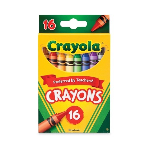 Washable Tripod Grip Crayons, Assorted Colors, 8/Pack - Office