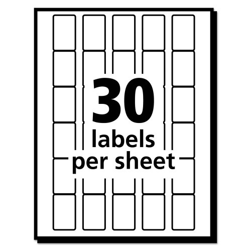 Avery® Removable Labels, Non-Printable, 5424, Rectangle, 5/8 x 7/8,  White, Pack Of 1,050 Small Stickers