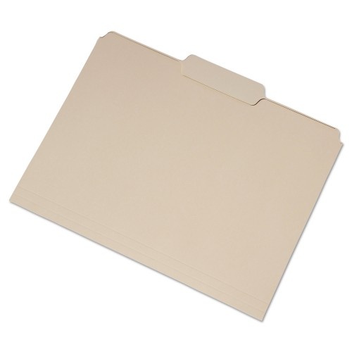 Abilityone 753001 Skilcraft Single Tab File Folders, 1/3-Cut Tabs, Center Position, Letter Size, Manila, 100/Box