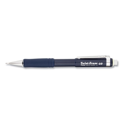 Pentel Twist-Erase Iii Mechanical Pencil, 0.9 Mm, Hb (#2.5), Black Lead, Blue Barrel