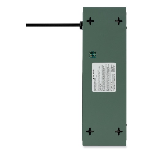 Belkin Metal Surgemaster Surge Protector, 10 Ac Outlets, 15 Ft Cord, 885 J, Dark Gray