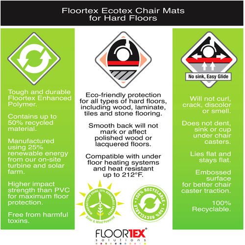 Floortex Ecotex Evolutionmat Hard Floor Rectangular Chairmat
