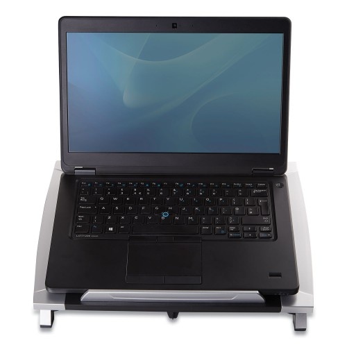 Fellowes Office Suites Laptop Riser, 15.13" X 11.38" X 4.5" To 6.5", Black/Silver, Supports 10 Lbs