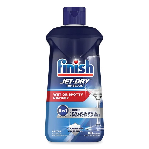 Finish Jet-Dry Rinse Agent, 8.45 Oz Bottle, 8/Carton