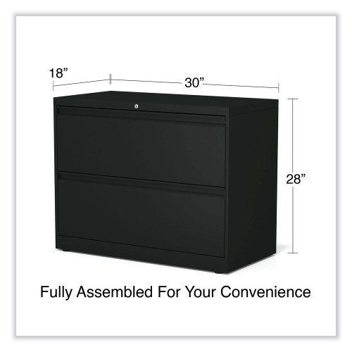 Alera Lateral File, 2 Legal/Letter-Size File Drawers, Black, 36" X 18.63" X 28"