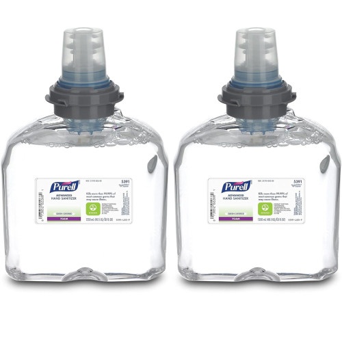 Purell Green Certified Tfx Refill Advanced Foam Hand Sanitizer, 1,200 Ml, Fragrance-Free, 2/Carton Ct)