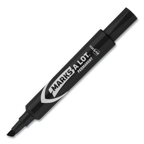 Avery Marks A Lot Regular Desk-Style Permanent Marker, Broad Chisel Tip,  Black, Dozen