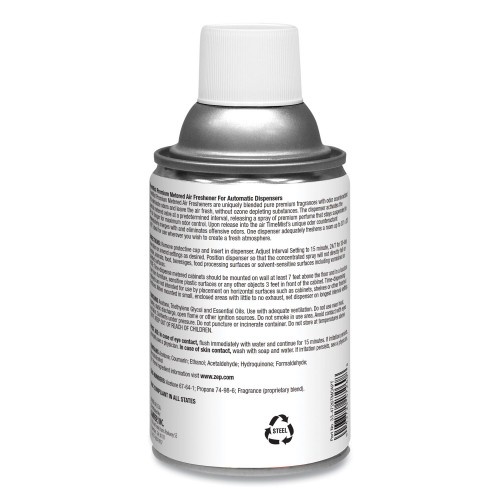 Timemist Premium Metered Air Freshener Refill, Vanilla Cream, 5.3 Oz Aerosol Spray, 12/Carton