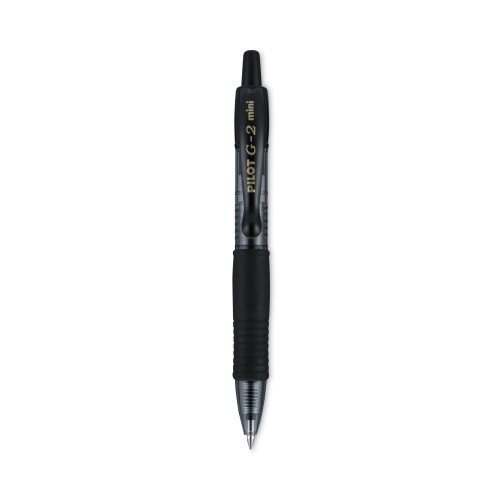 Pilot G2 Mini Gel Pen, Retractable, Fine 0.7 Mm, Black Ink, Black Barrel, 4/Pack
