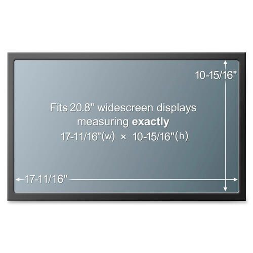 3M Framed Desktop Monitor Privacy Filter For 20" Widescreen Lcd, 16:9 Aspect Ratio