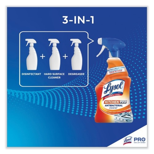 Lysol Brand Kitchen Pro Antibacterial Cleaner, Citrus Scent, 22 Oz Spray Bottle