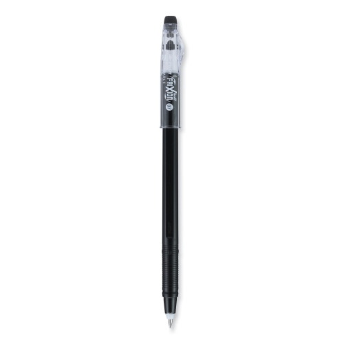 Pilot Frixion Colorsticks Erasable Gel Pen, Clipless Stick, Fine 0.7 Mm, Black Ink, Black Barrel, Dozen