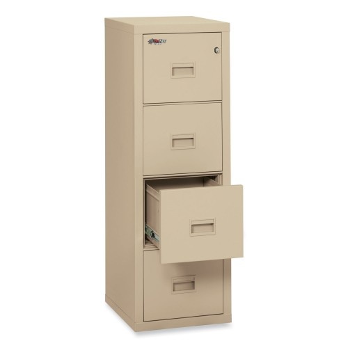 Fireking Turtle Four-Drawer File, 17.75W X 22.13D X 52.75H, Ul Listed 350 For Fire, Parchment