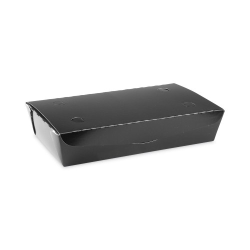Pactiv Earthchoice Onebox Paper Box, 55 Oz, 9 X 4.85 X 2, Black, 100/Carton