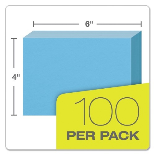 Oxford Unruled Index Cards, 4 X 6, Blue, 100/Pack