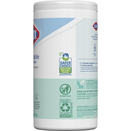 Clorox Free & Clear Compostable All Purpose Cleaning Wipes