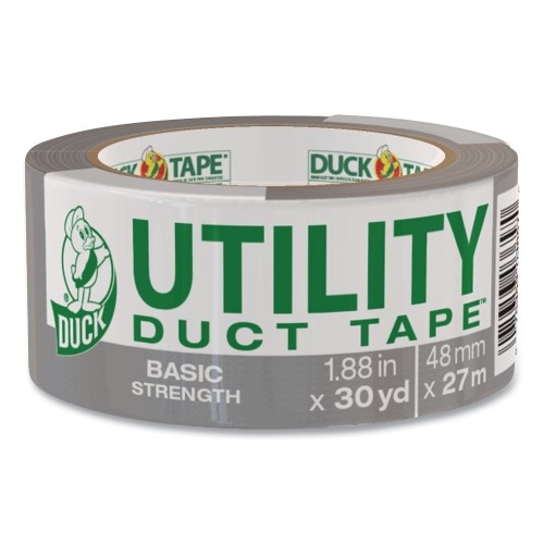 Duck Basic Strength Duct Tape, 3" Core, 1.88" X 30 Yds, Silver