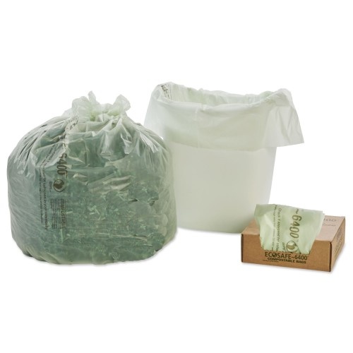 Stout By Envision Ecosafe-6400 Bags, 13 Gal, 0.85 Mil, 24" X 30", Green, 45/Box
